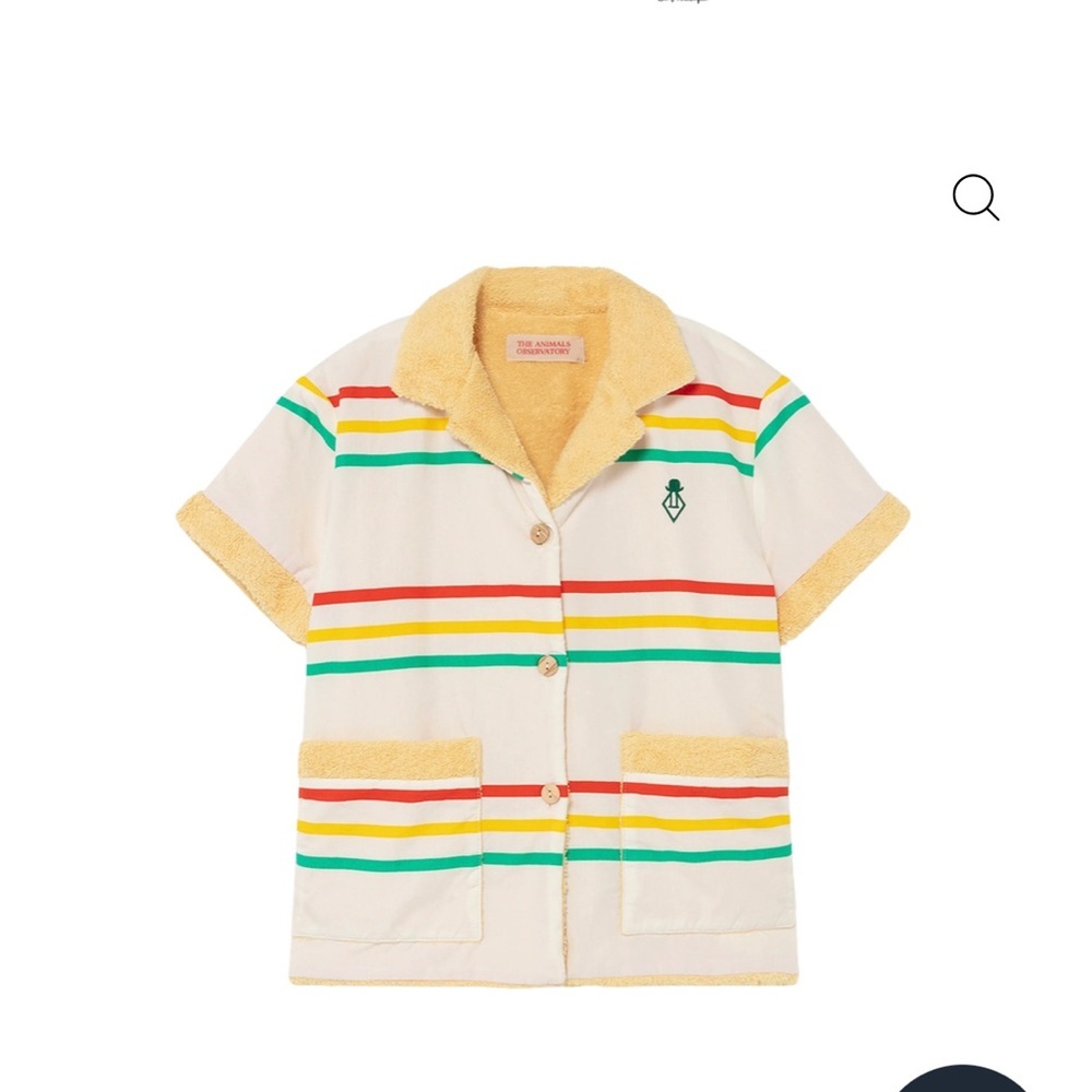 Kids Colorful “white stripes whale jacket” by the animals observatory